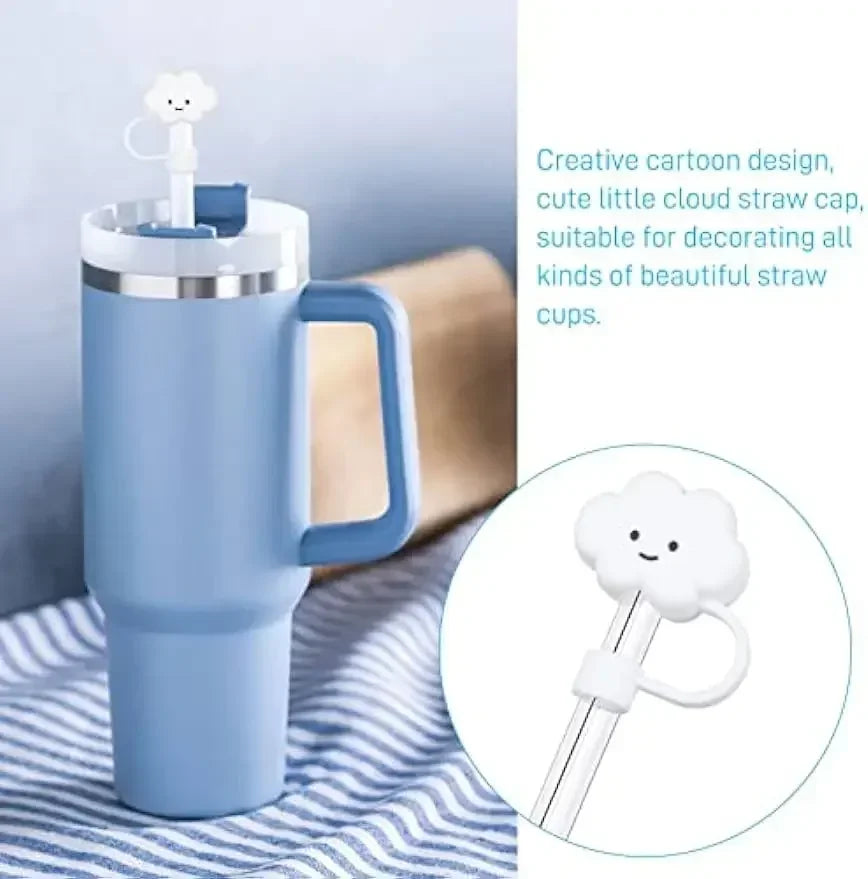 Cute Silicone Cloud Straw Covers