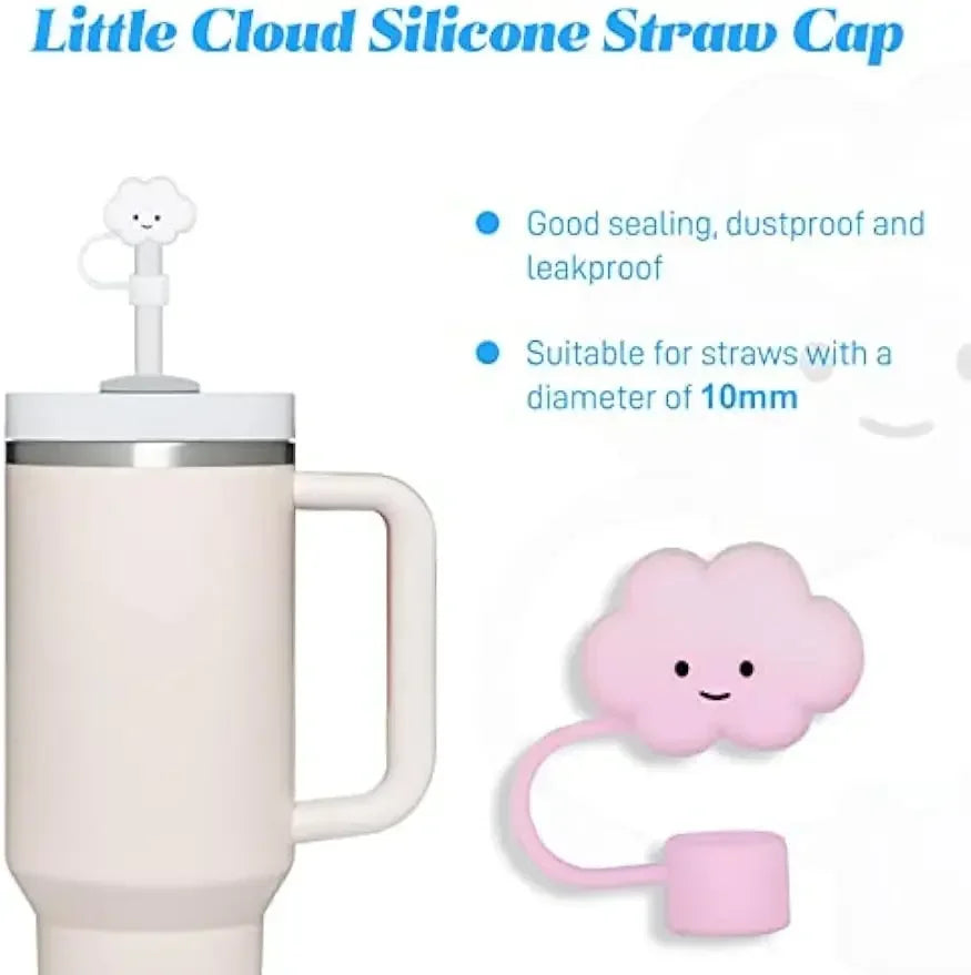 Cute Silicone Cloud Straw Covers