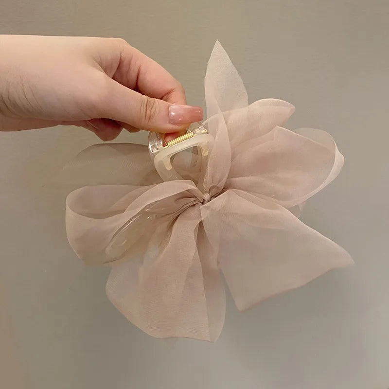 Sweet Mesh Tulle Bow Hair Clip