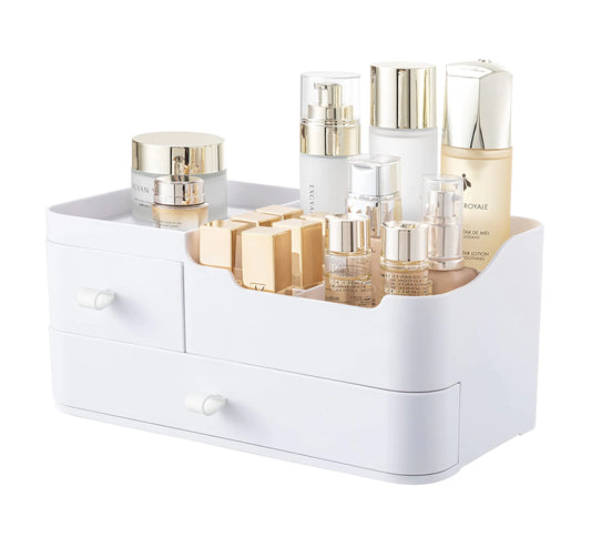 Large White Makeup Organizer for Vanity