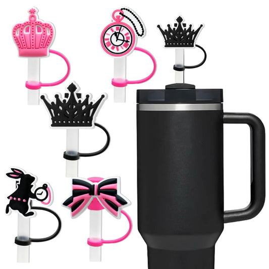 Pink & Black Assorted Silicone Cap Covers