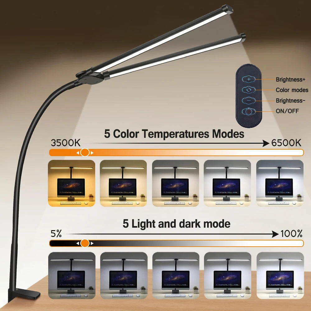 Double Head LED Desk Lamp