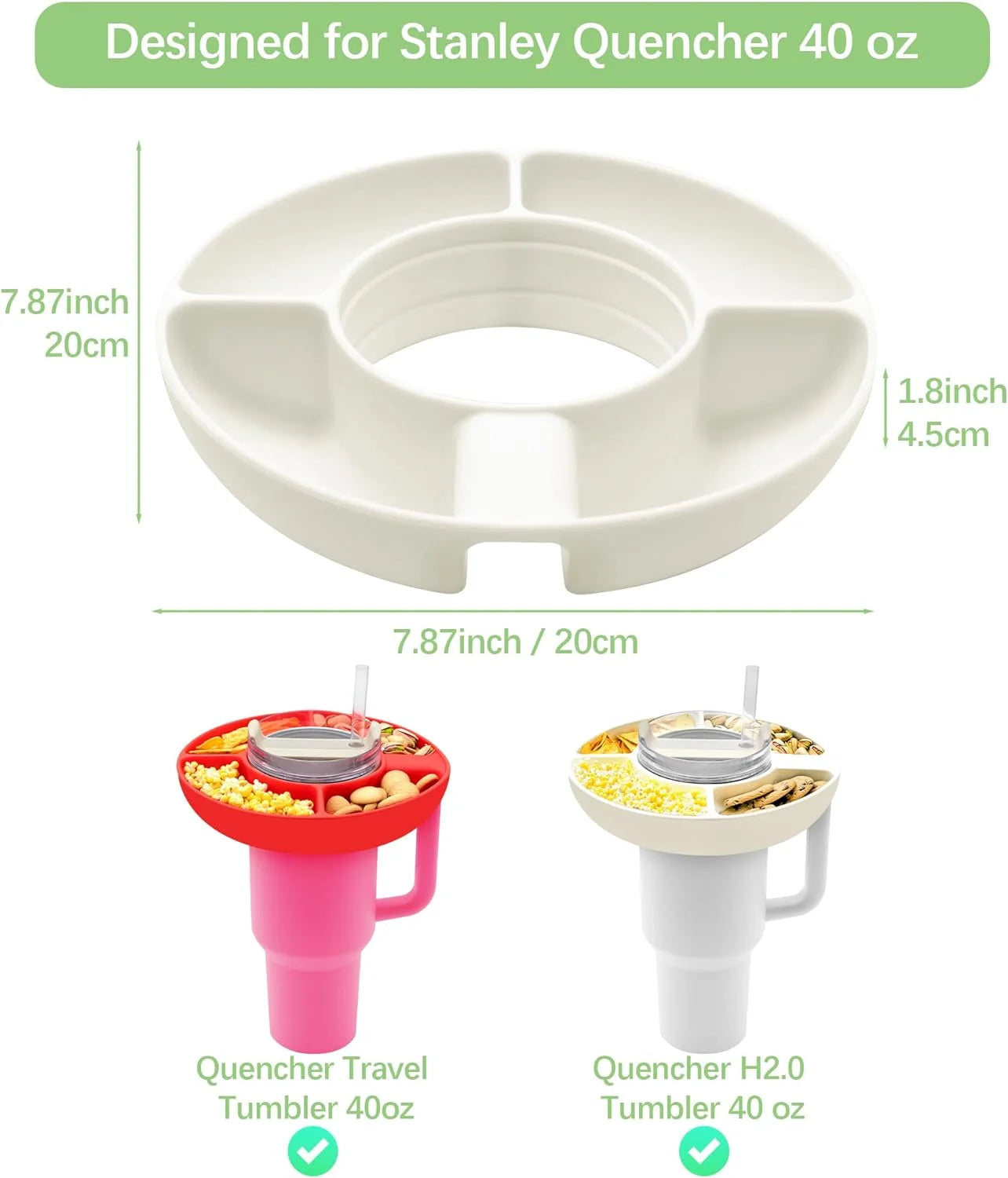 Stanley Cup Silicone Snack Tray