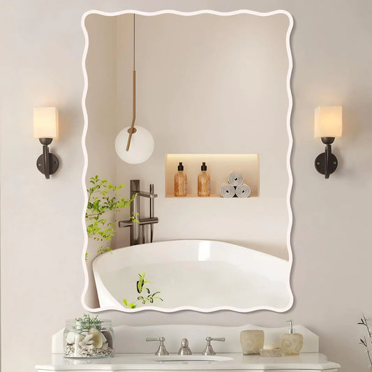 28" x 40" Rectangle Scalloped Mirror