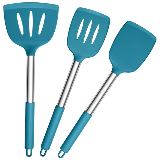 Blue Silicone Cooking Utensil Kitchen Utensils Set of 3