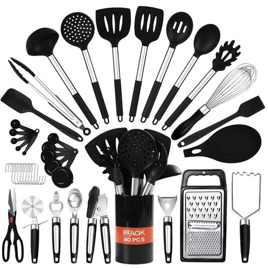 40PCs Silicone Cooking Utensils