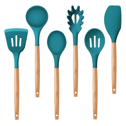 6 PCS Cooking Utensils Set with Wooden Handle