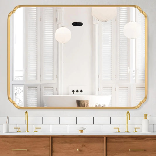 36 x 48 Inch Gold Bathroom Vanity Mirror