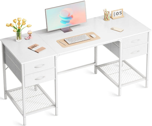 55 Inch Computer Desk with 4 Drawers