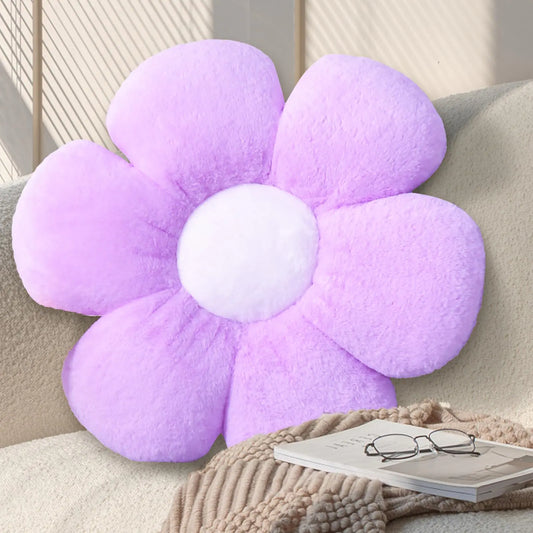 Purple Flower Throw Pillow