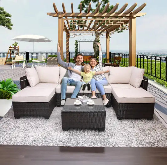 7 Piece Outdoor Garden Patio Furniture Set