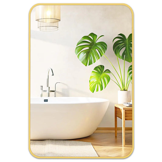 Gold Bathroom Mirror for Over Sink Wall